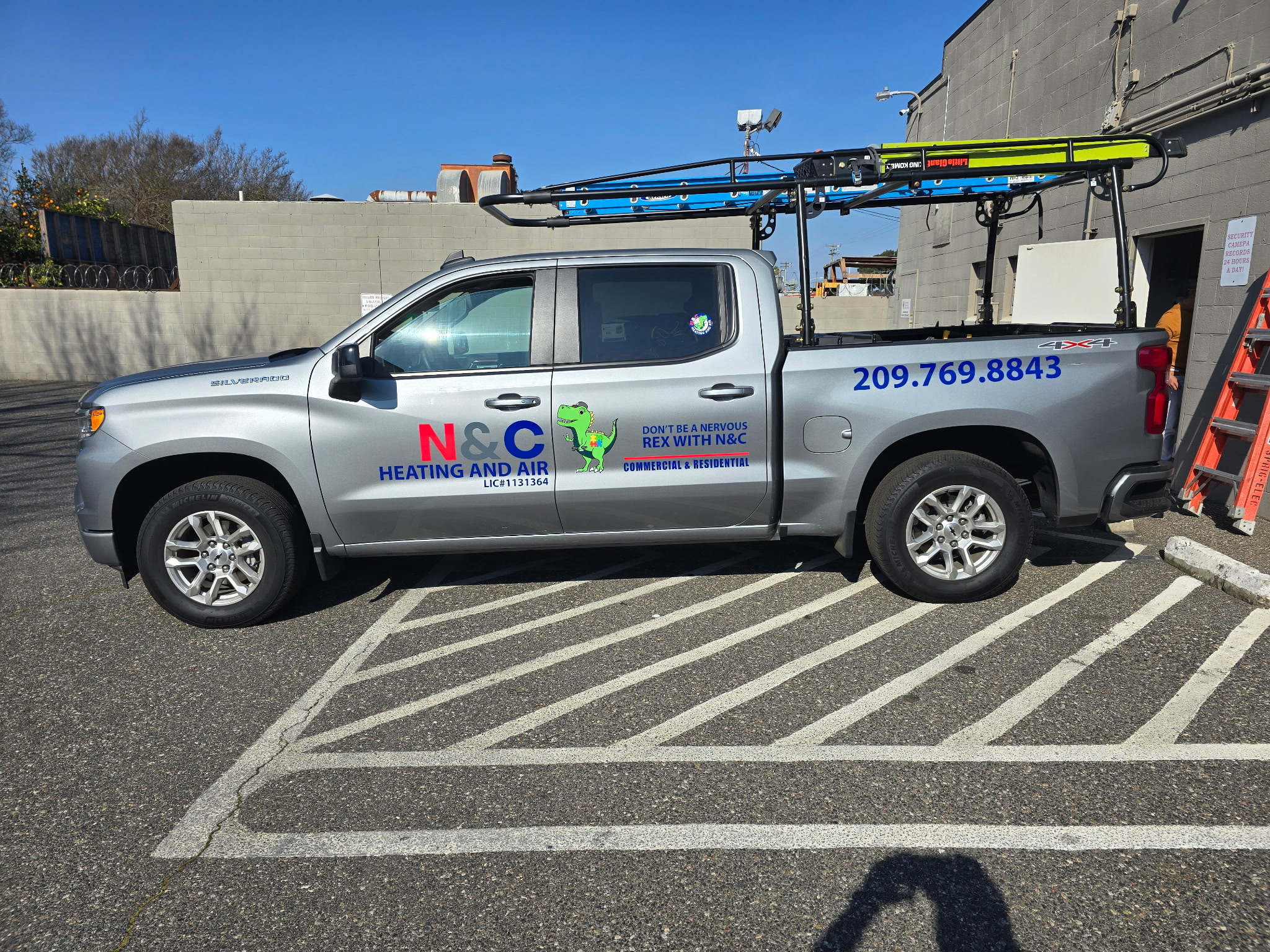 N & C Heating and Air service truck