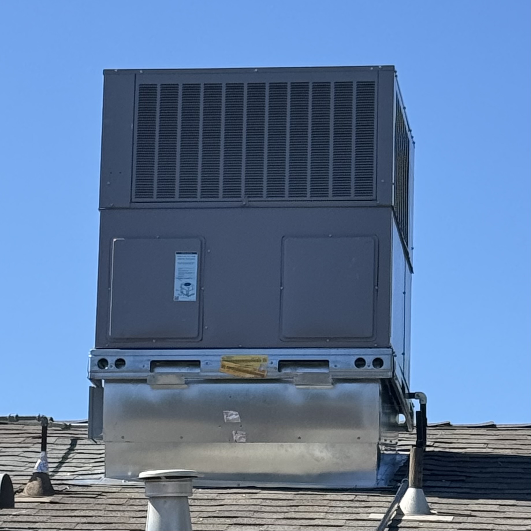 Completed HVAC work, customer photo